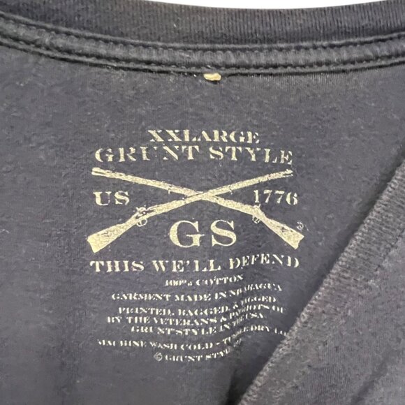Grunt Style T Shirt Mens XX Large 2XL Blue Tactical Yeti Graphic Tee USA 1776 - Picture 4 of 6